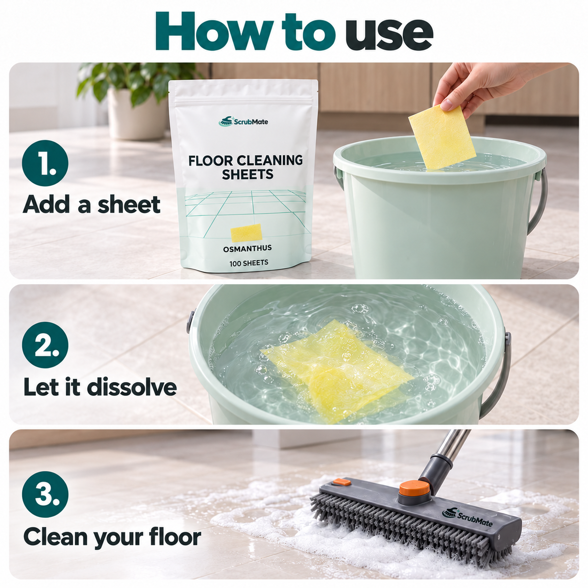 Floor & Grout Cleaning Sheets