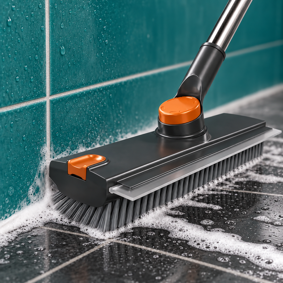 ScrubMate 360° Floor & Grout Brush with Squeegee