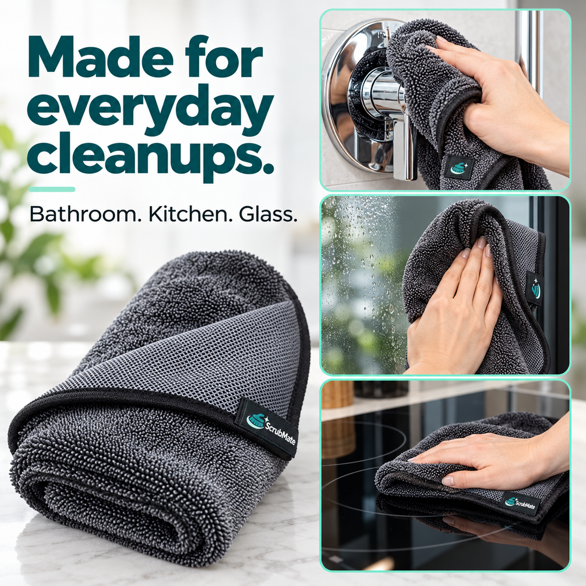 Double-Sided Microfibre Cleaning Cloth